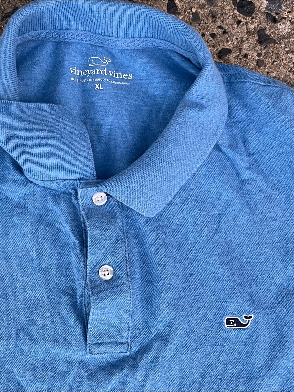 Vineyard Vines XL Heathered Blue Polo with Whale Logo